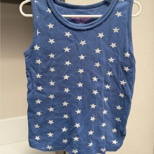 Mini Boden blue Star Pattern Kids Tank Top